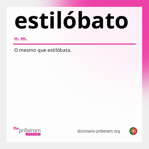 Significado de estilóbato