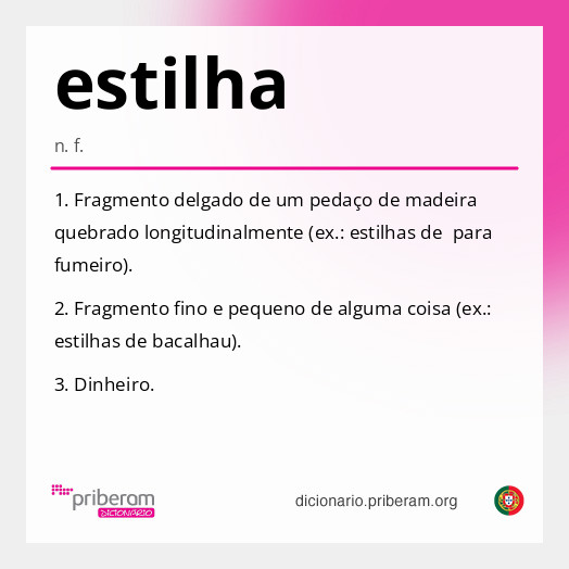 Significado de estilha