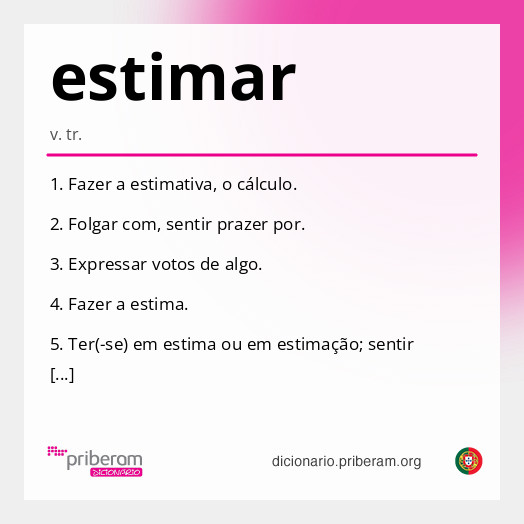 Significado de estimar