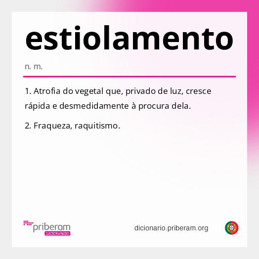 Significado de estiolamento