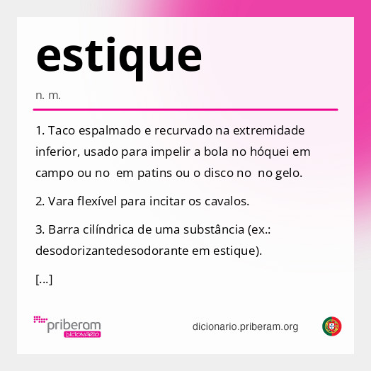 Significado de estique