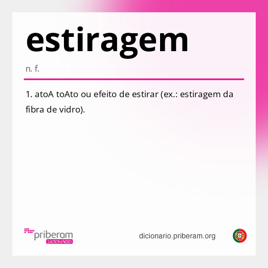 Significado de estiragem