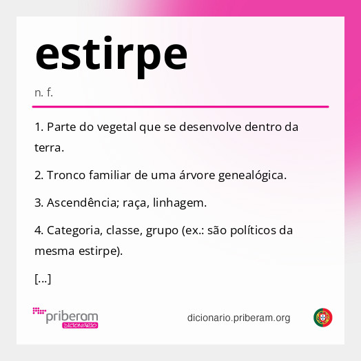 Significado de estirpe