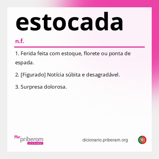 Significado de estocada