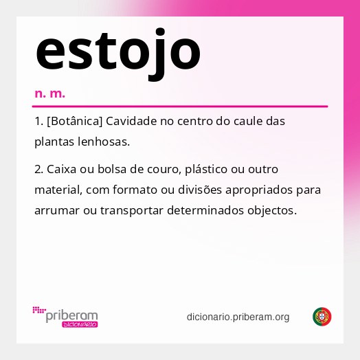 Significado de estojo