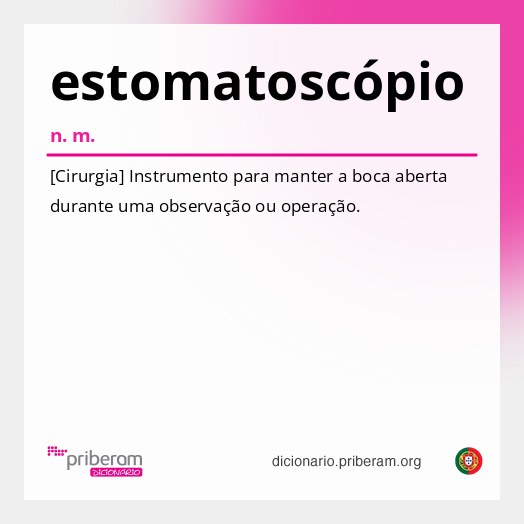 Significado de estomatoscópio
