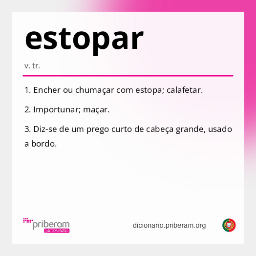Significado de estopar