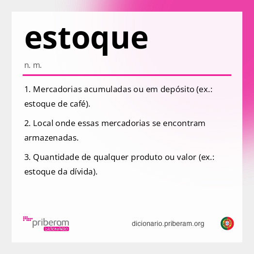 Significado de estoque