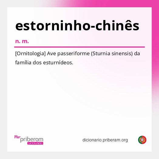 Significado de estorninho-chinês