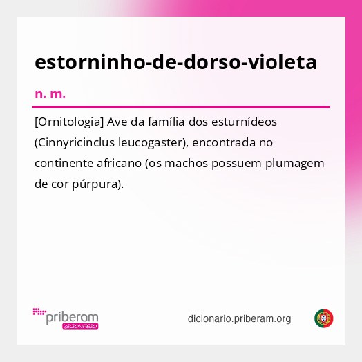 Significado de estorninho-de-dorso-violeta