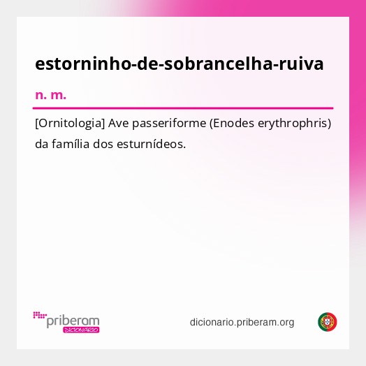 Significado de estorninho-de-sobrancelha-ruiva