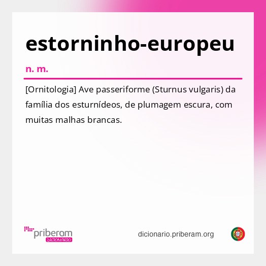 Significado de estorninho-europeu