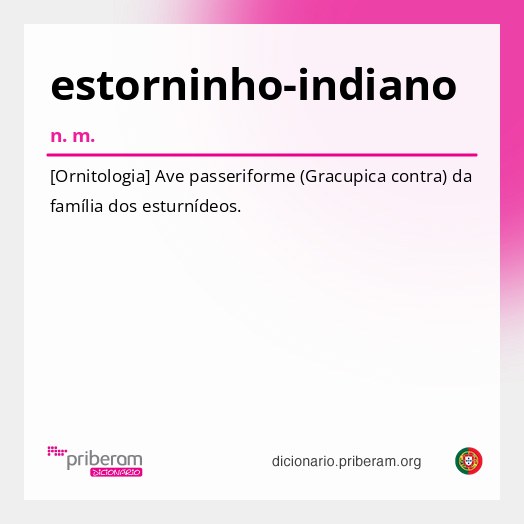 Significado de estorninho-indiano