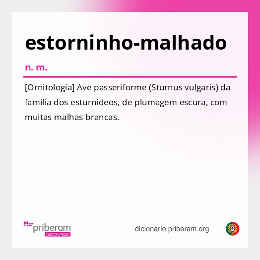 Significado de estorninho-malhado
