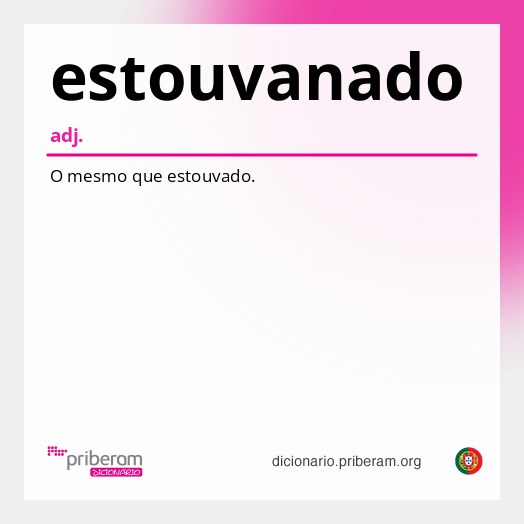Significado de estouvanado