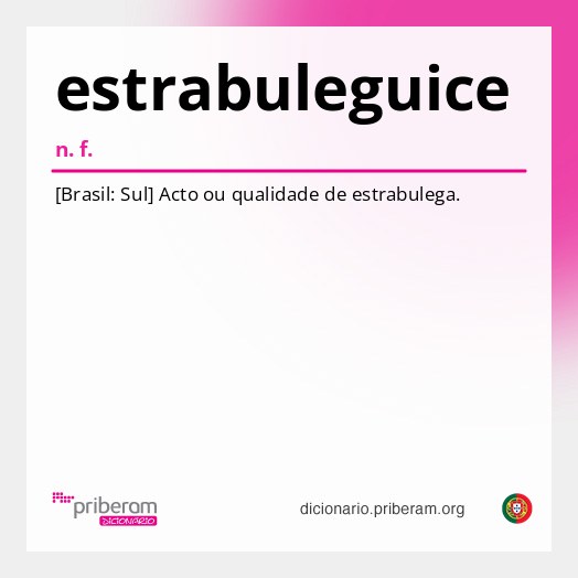 Significado de estrabuleguice