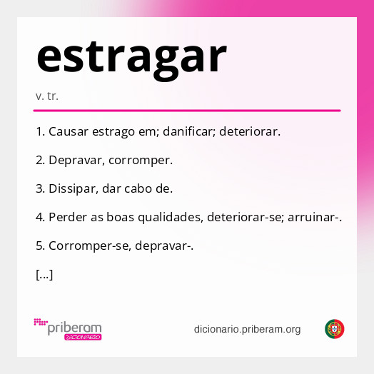 Significado de estragar