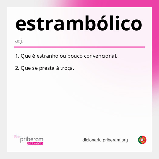 Significado de estrambólico