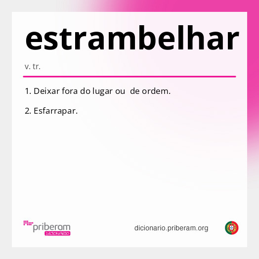 Significado de estrambelhar