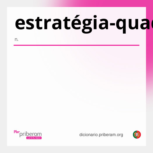 Significado de estratégia-quadro