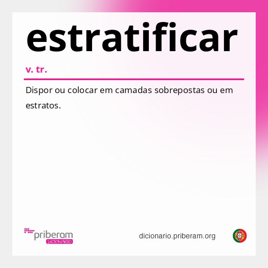 Significado de estratificar