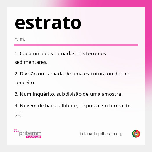 Significado de estrato