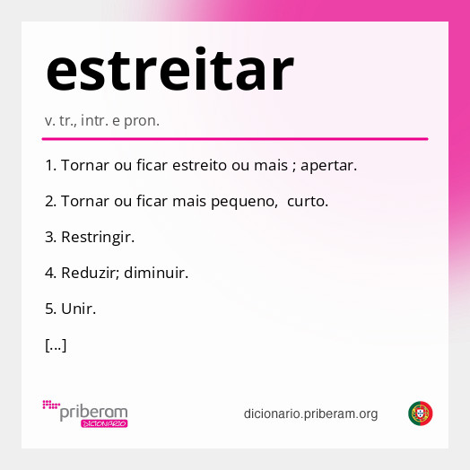 Significado de estreitar