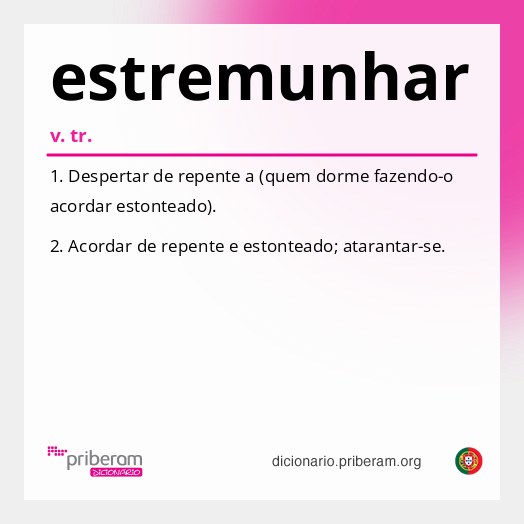 Significado de estremunhar