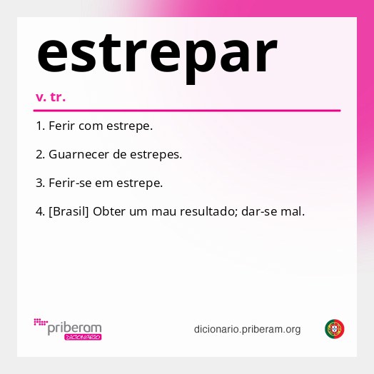 Significado de estrepar