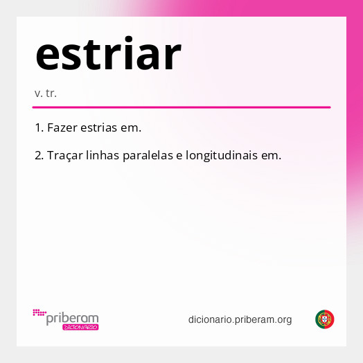 Significado de estriar