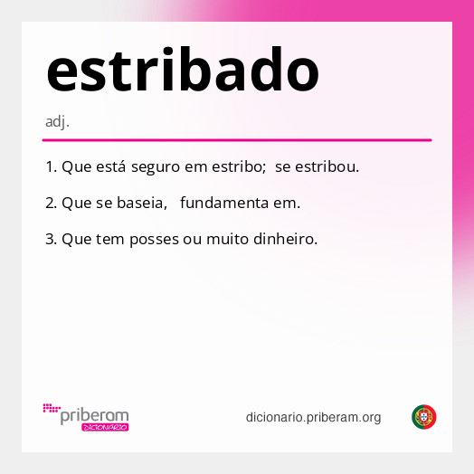 Significado de estribado
