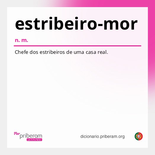 Significado de estribeiro-mor