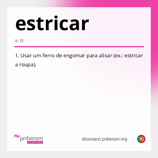 Significado de estricar