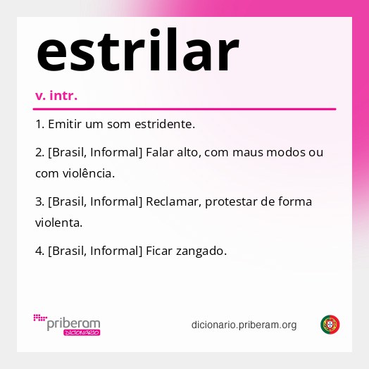 Significado de estrilar