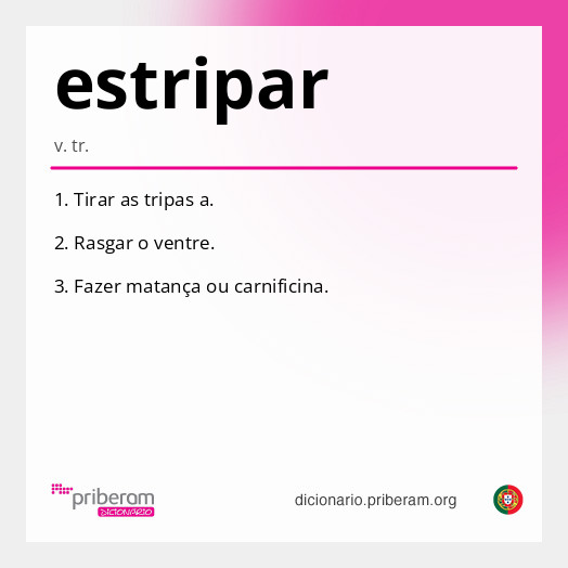Significado de estripar