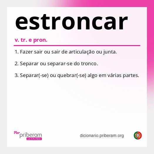 Significado de estroncar