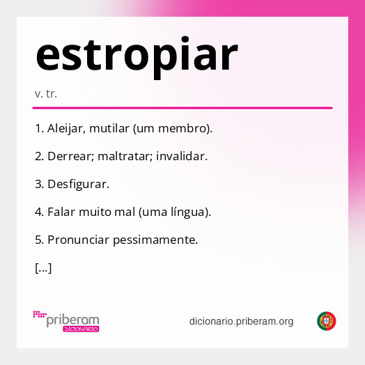 Significado de estropiar