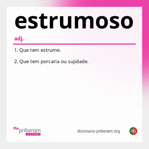 Significado de estrumoso