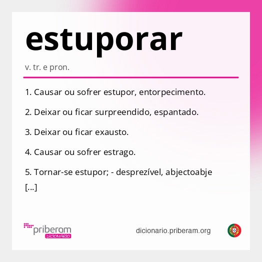 Significado de estuporar