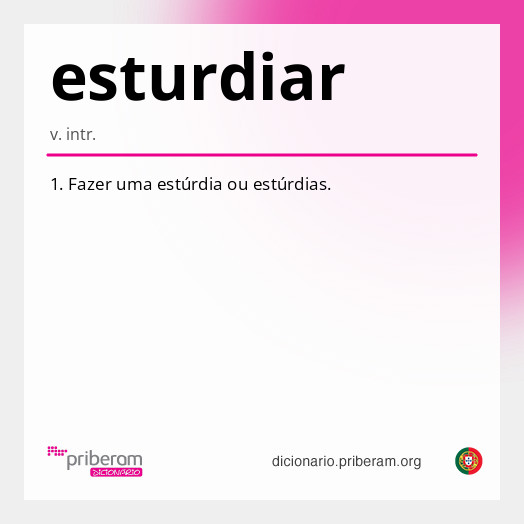 Significado de esturdiar