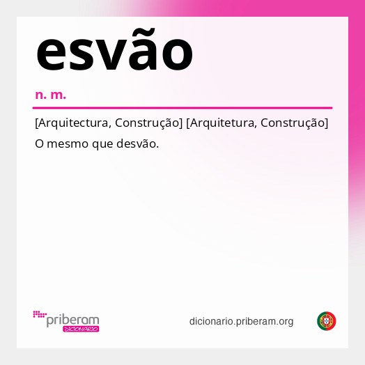 Significado de esvão