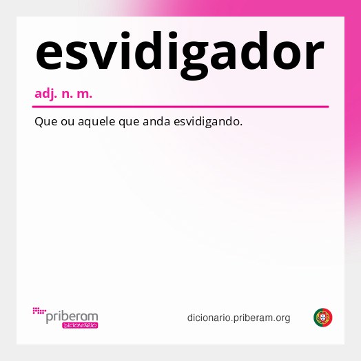 Significado de esvidigador