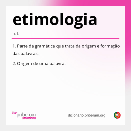 Significado de etimologia