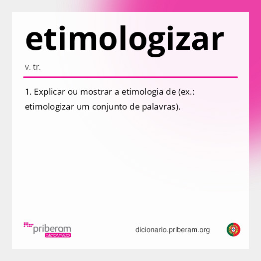 Significado de etimologizar