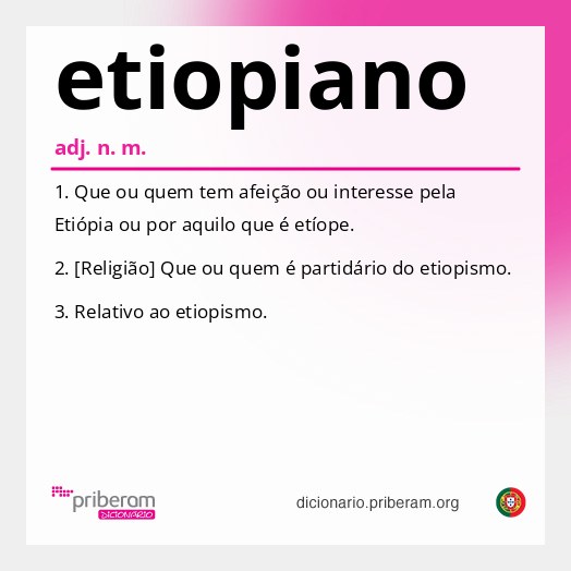 Significado de etiopiano