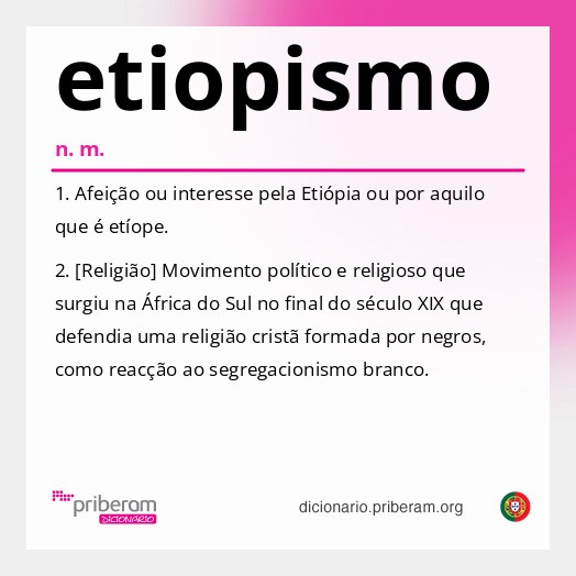 Significado de etiopismo