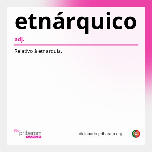 Significado de etnárquico