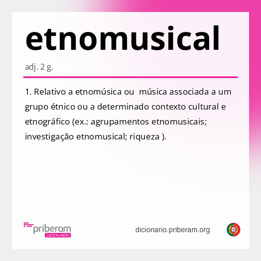 Significado de etnomusical