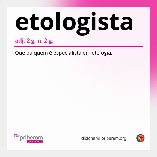 Significado de etologista