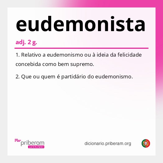 Significado de eudemonista